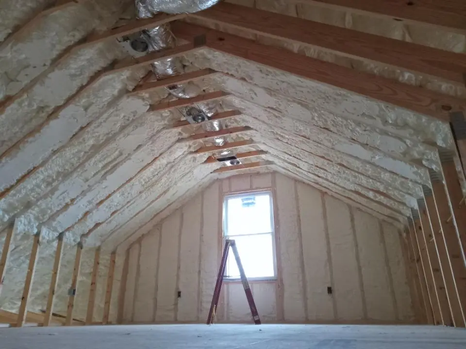 Spray foam roofing application for Crawl Space Insulation project in Rio Linda